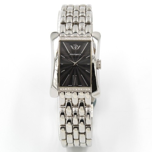 Philip watch black dial steel - philip,